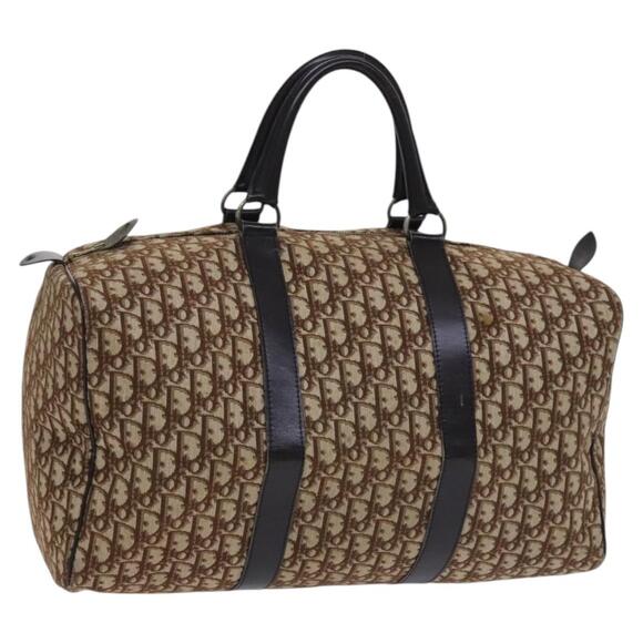 DIOR Trotter Canvas Boston Bag Brown - Picture 1 of 12